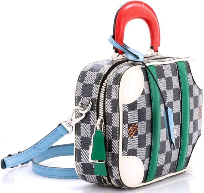 Pre-Loved Valisette Handbag Limited Edition Colored Damier BB, Black