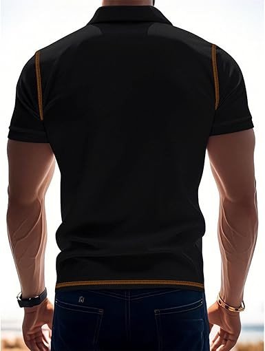Henley Shirts for Men Short Sleeve Solid Casual 2025 Summer Button Classic Polo T-Shirts Slim Fit Fashion Tops
