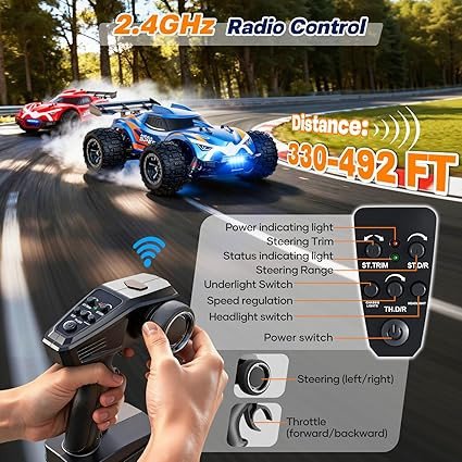 1/16 Brushless Fast RC Cars for Adults - Max 64KM/H Off Road Remote Control Car - High Speed 4X4 All Terrain RC Monster Trucks