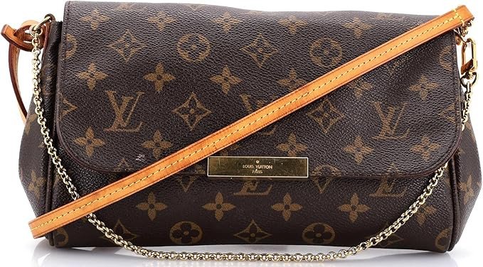 Pre-Loved Favorite Handbag Monogram Canvas MM, Brown