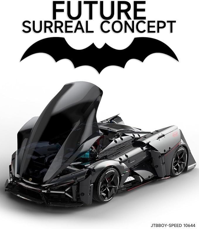 JTBBOY 1:8 Sport Building Supercar Set for Adults, Model Kit for Adults to Build, Collectible Car Building Kits, Supercar with Authentic Features,Display Model for Home or Office(2884PCS)
